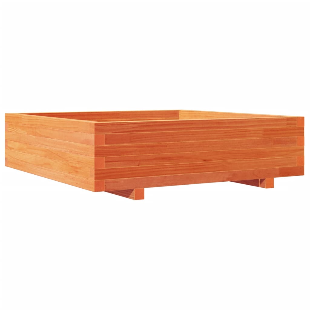 Vidaxx Pflanzgefäß 90x90x26,5 cm massives Kiefernholz, braun gewaschen