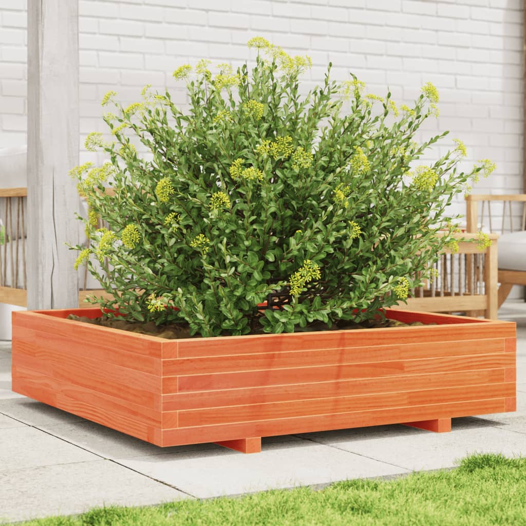Vidaxx Pflanzgefäß 100x100x26,5 cm massives Kiefernholz, braun gewaschen