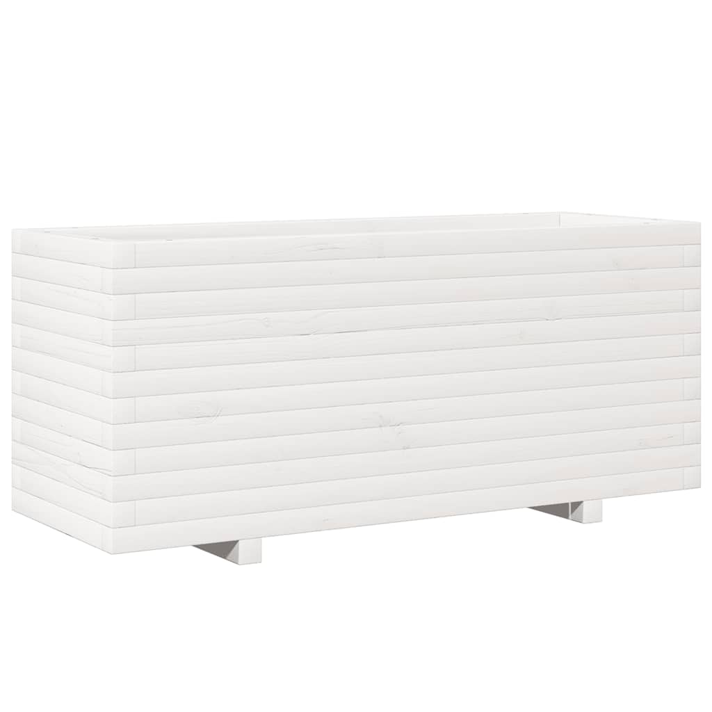 Vidaxx Pflanzgefäß 110x40x49,5 cm massives Kiefernholz weiß