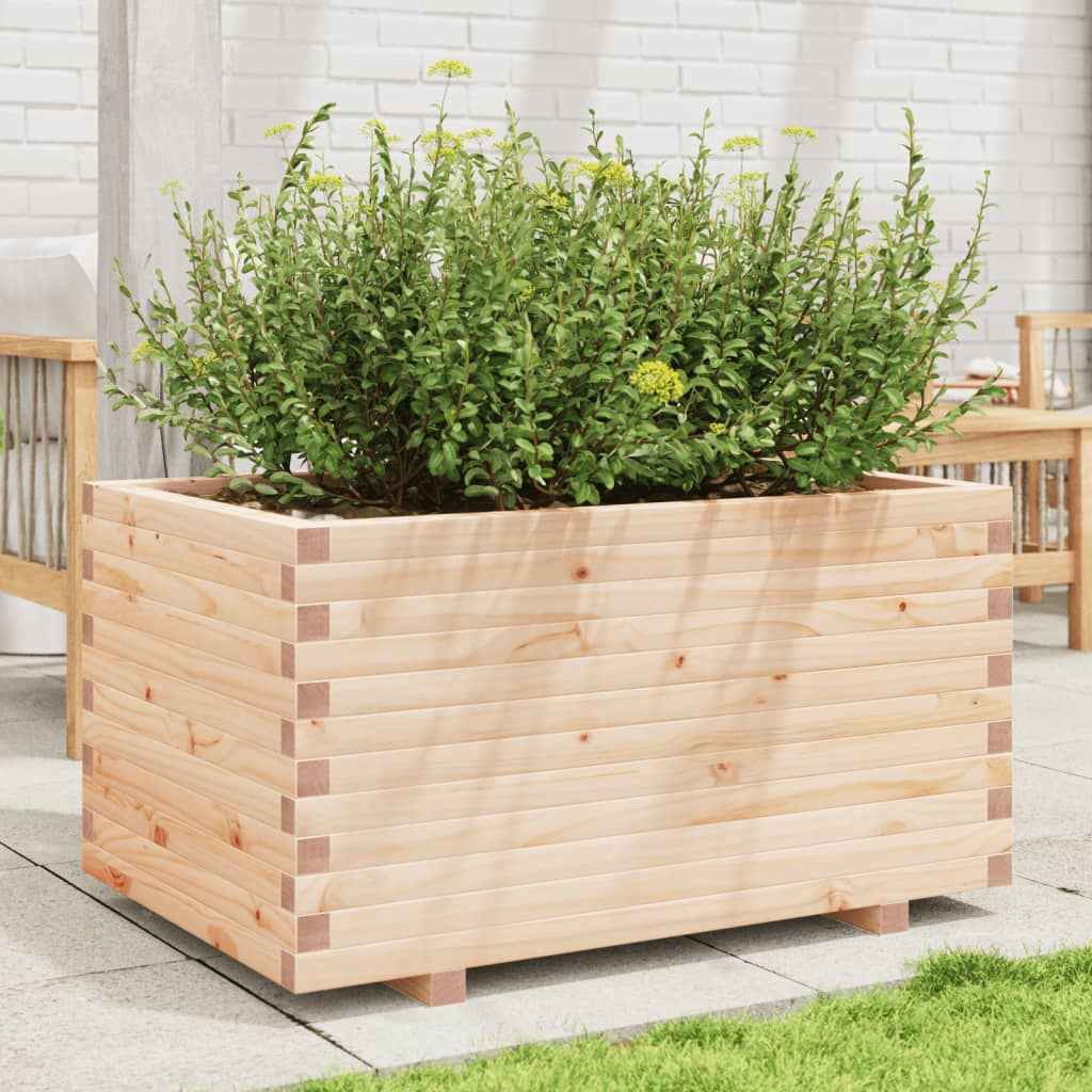 VidaXL Pflanzgefäß 90x60x49,5 cm massives Kiefernholz