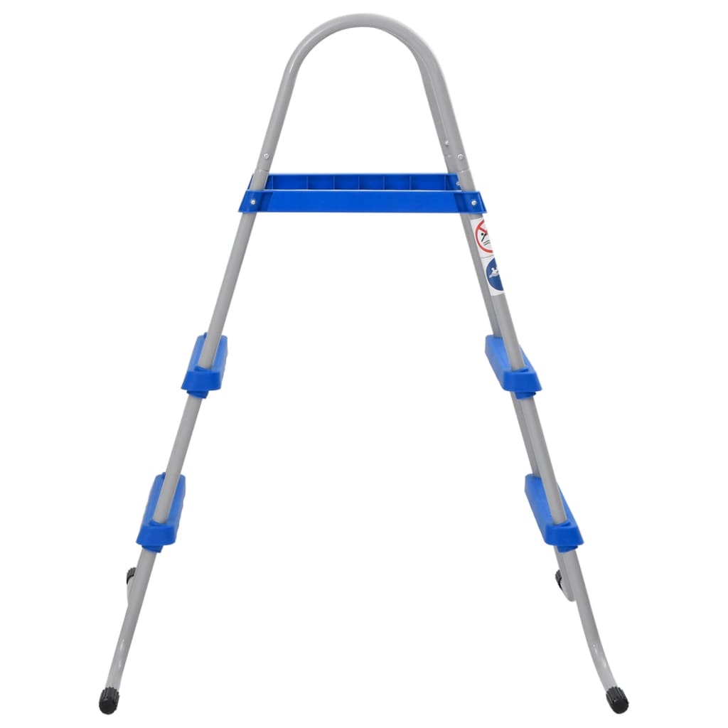 Vidaxxl Schwimmbadleiter für oberirdisches Schwimmbad 84 cm aus Stahl und Kunststoff