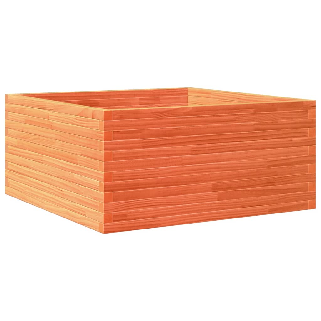 VidaXL Pflanzgefäß 100 x 100 x 46 cm, massives Kiefernholz, braun gewaschen