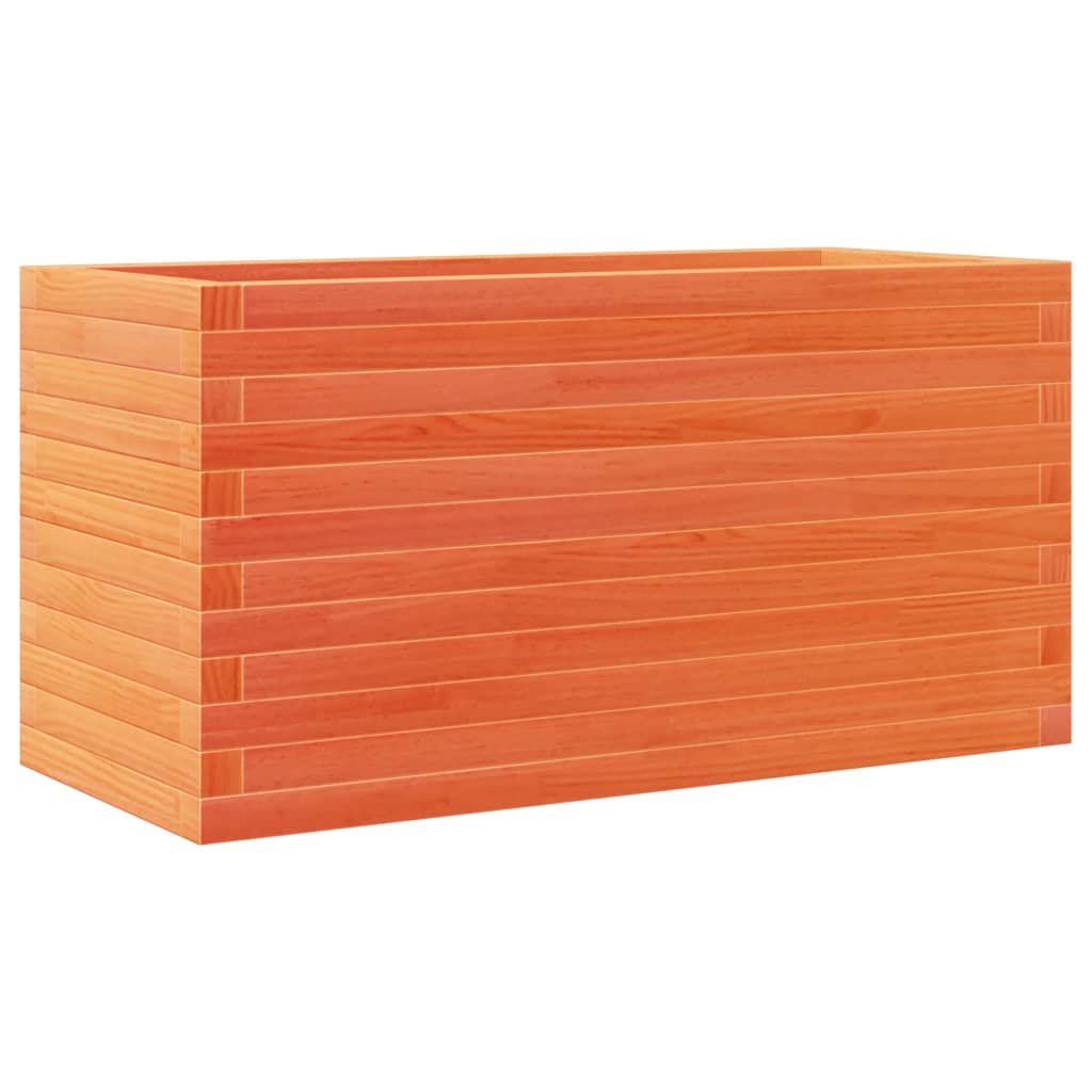 VidaXL Pflanzgefäß 90x40x46 cm massives Kiefernholz, braun gewaschen