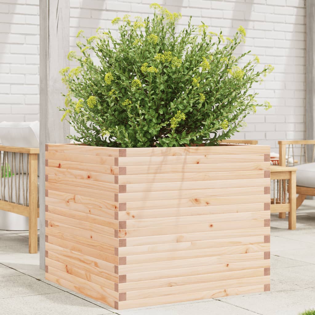 VidaXL Pflanzgefäß 80x80x68,5 cm aus massivem Kiefernholz