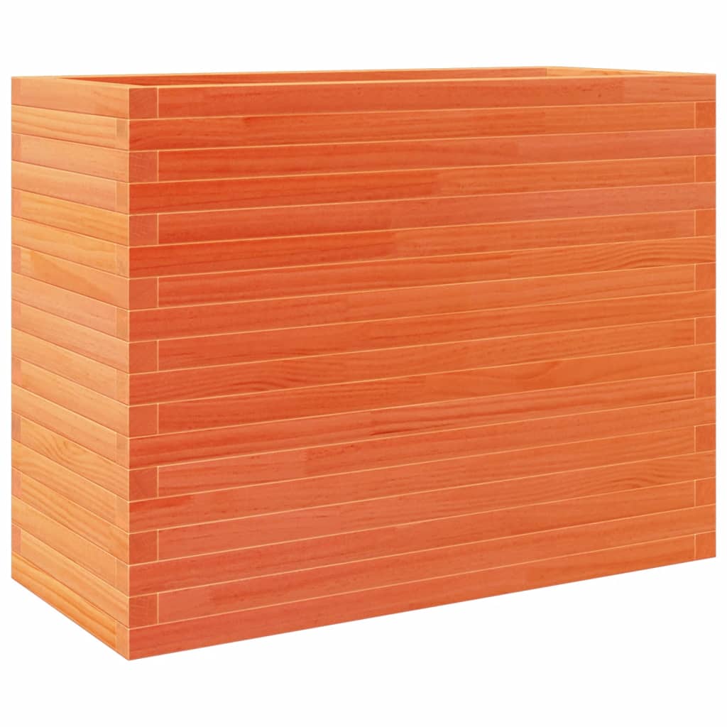 VidaXL Pflanzgefäß 90 x 40 x 68,5 cm, massives Kiefernholz, braun gewaschen