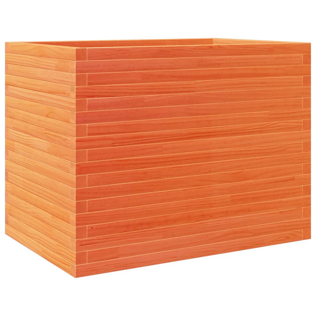 VidaXL Pflanzgefäß 90 x 60 x 68,5 cm, massives Kiefernholz, braun gewaschen