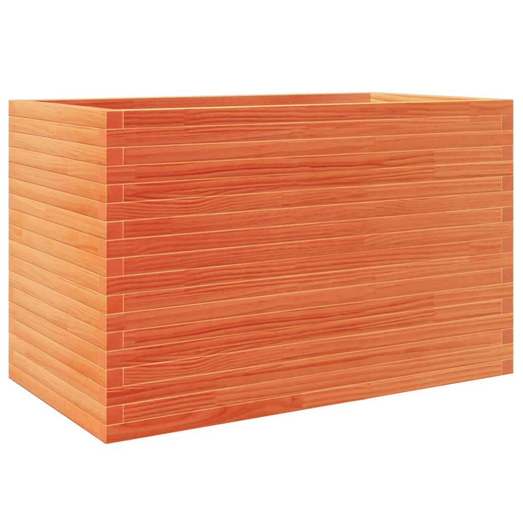 VidaXL Pflanzgefäß 110 x 60 x 68,5 cm, massives Kiefernholz, braun gewaschen