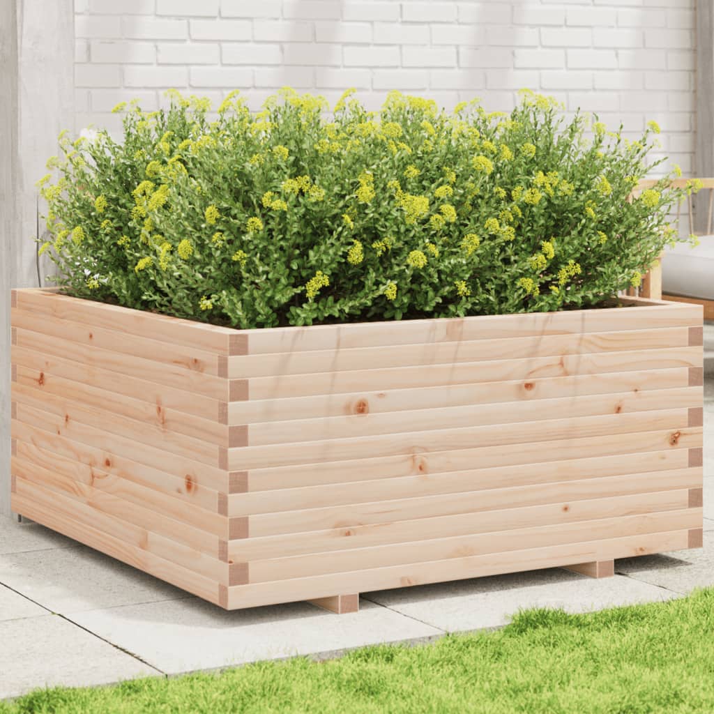 VidaXL Pflanzgefäß 100x100x49,5 cm massives Kiefernholz