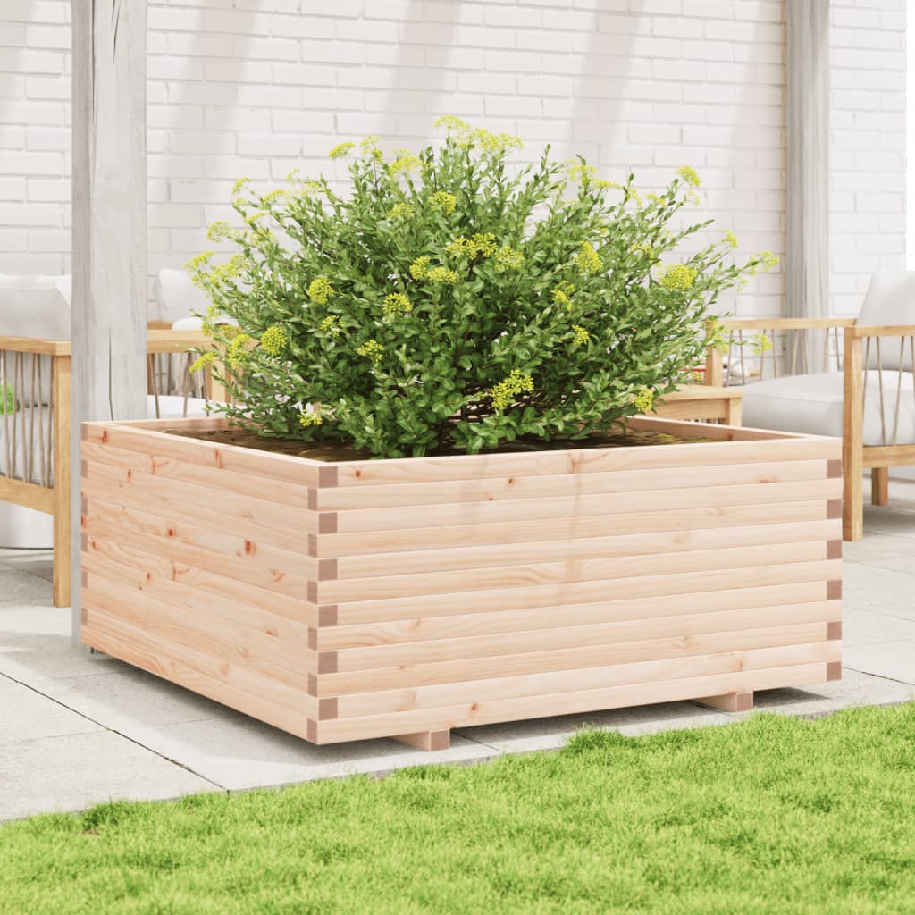 VidaXL Pflanzgefäß 110x110x49,5 cm massives Kiefernholz