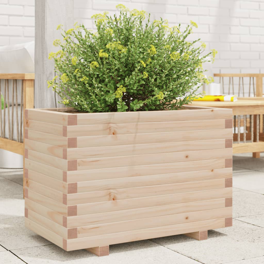 VidaXL Pflanzgefäß 70x40x49,5 cm massives Kiefernholz