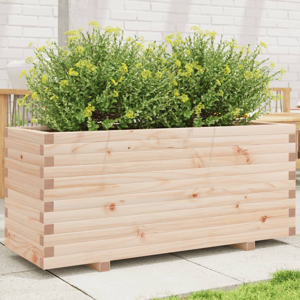 VidaXL Pflanzgefäß 110x40x49,5 cm massives Kiefernholz