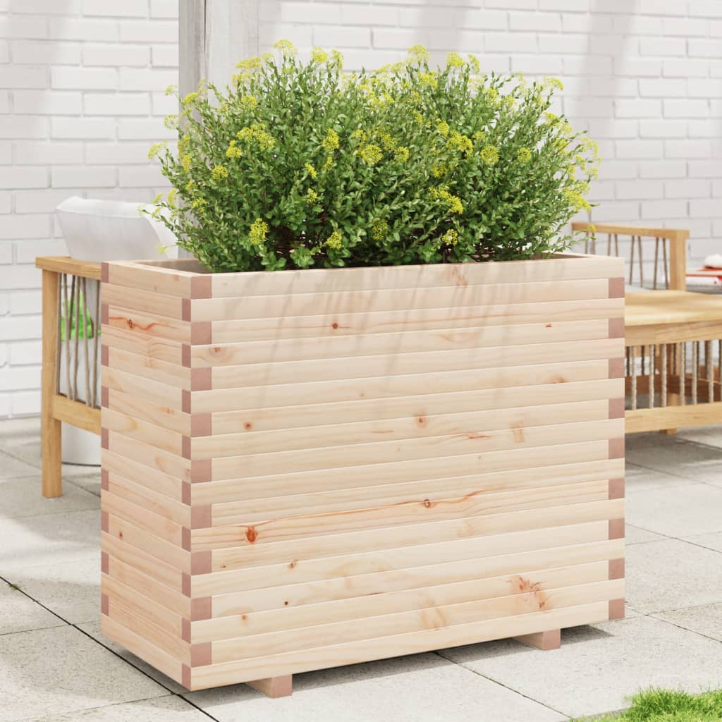 VidaXL Pflanzgefäß 90x40x72,5 cm massives Kiefernholz