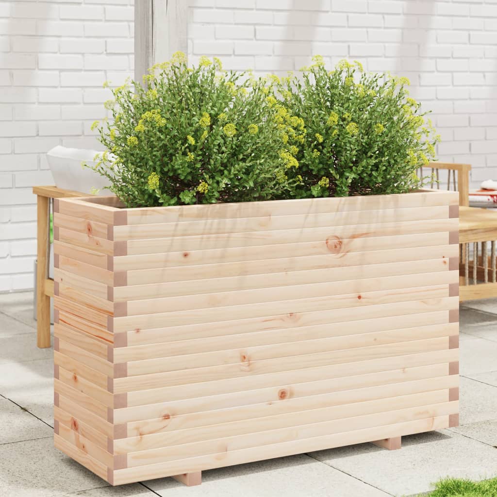 VidaXL Pflanzgefäß 110x40x72,5 cm massives Kiefernholz