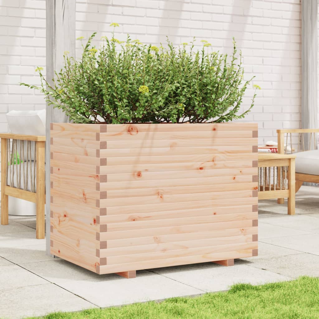 VidaXL Pflanzgefäß 90x60x72,5 cm massives Kiefernholz