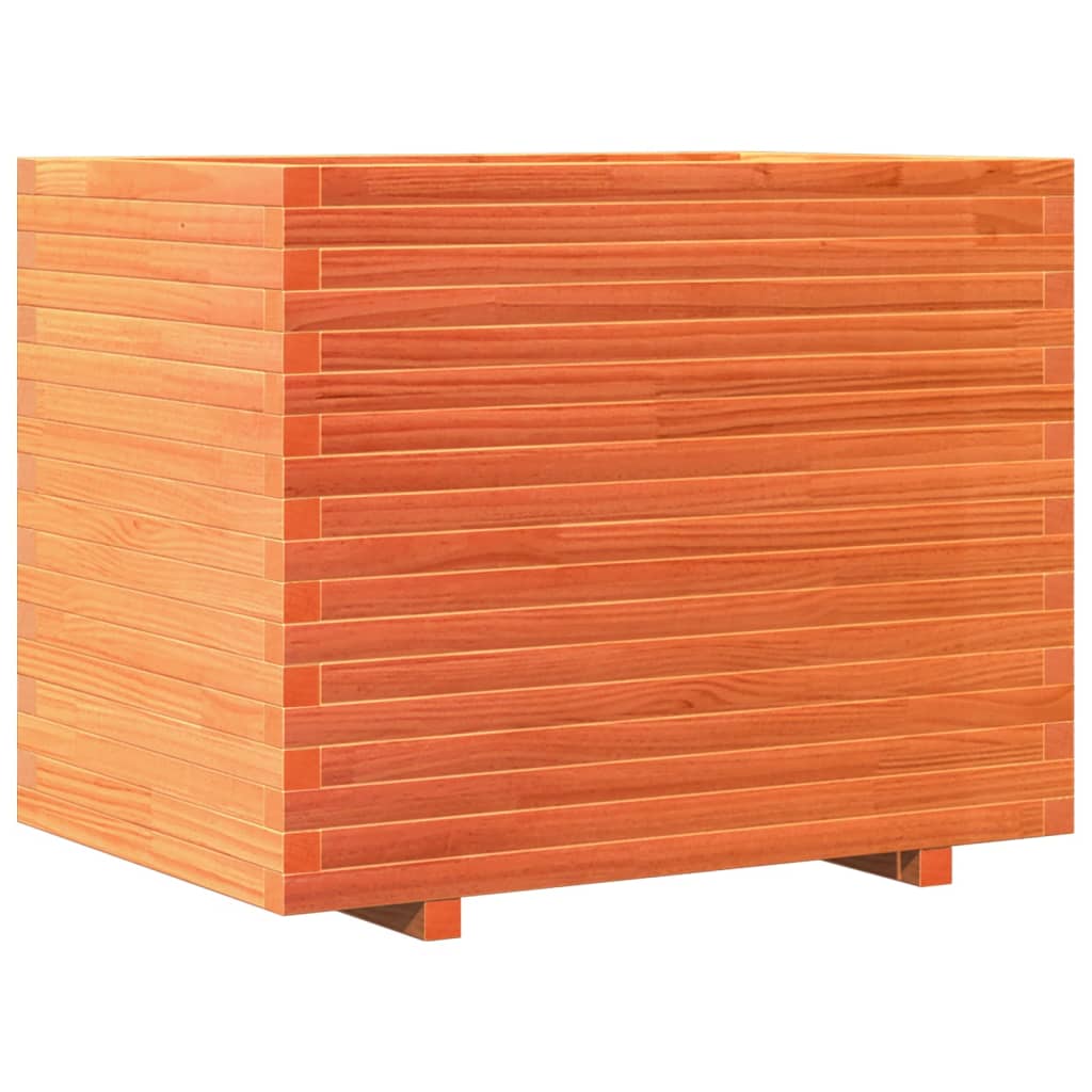 VidaXL Pflanzgefäß 90 x 60 x 72,5 cm, massives Kiefernholz, braun gewaschen