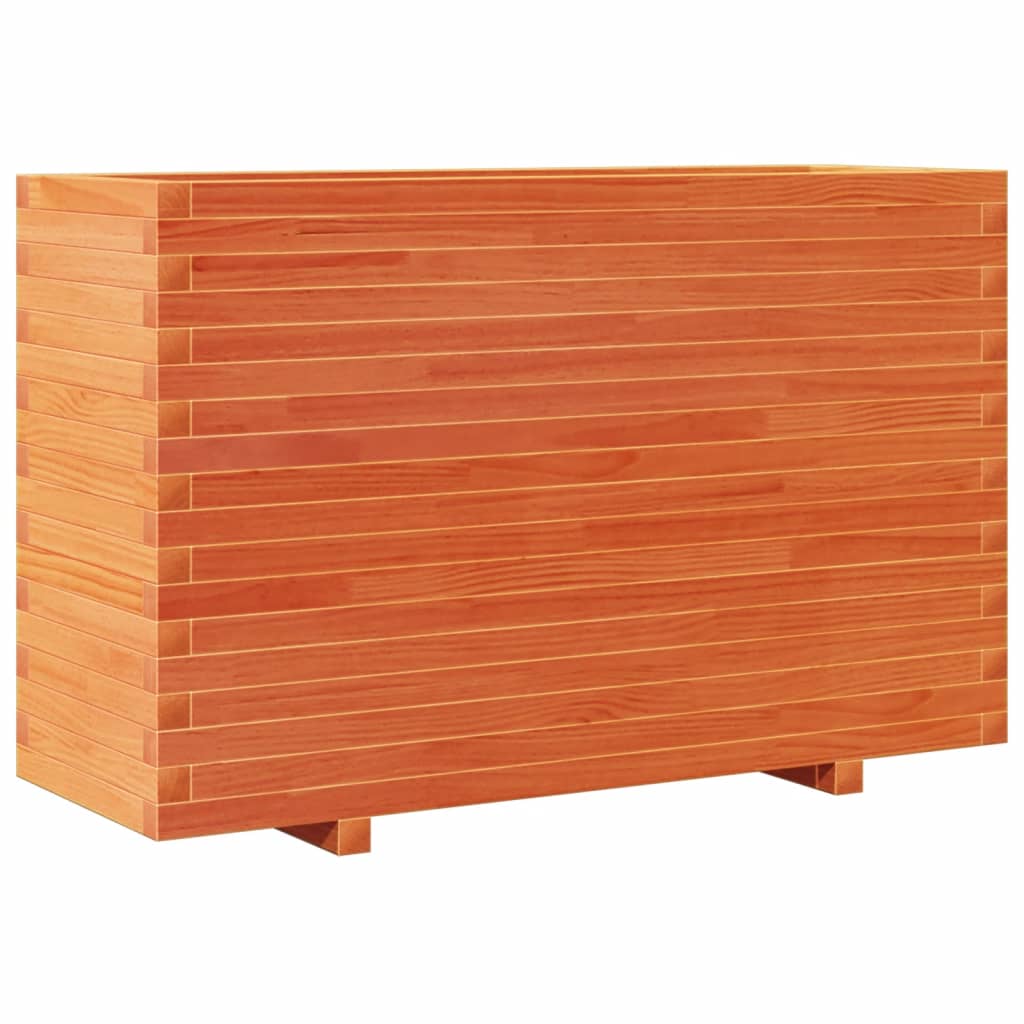 VidaXL Pflanzgefäß 110x40x72 cm massives Kiefernholz, braun gewaschen