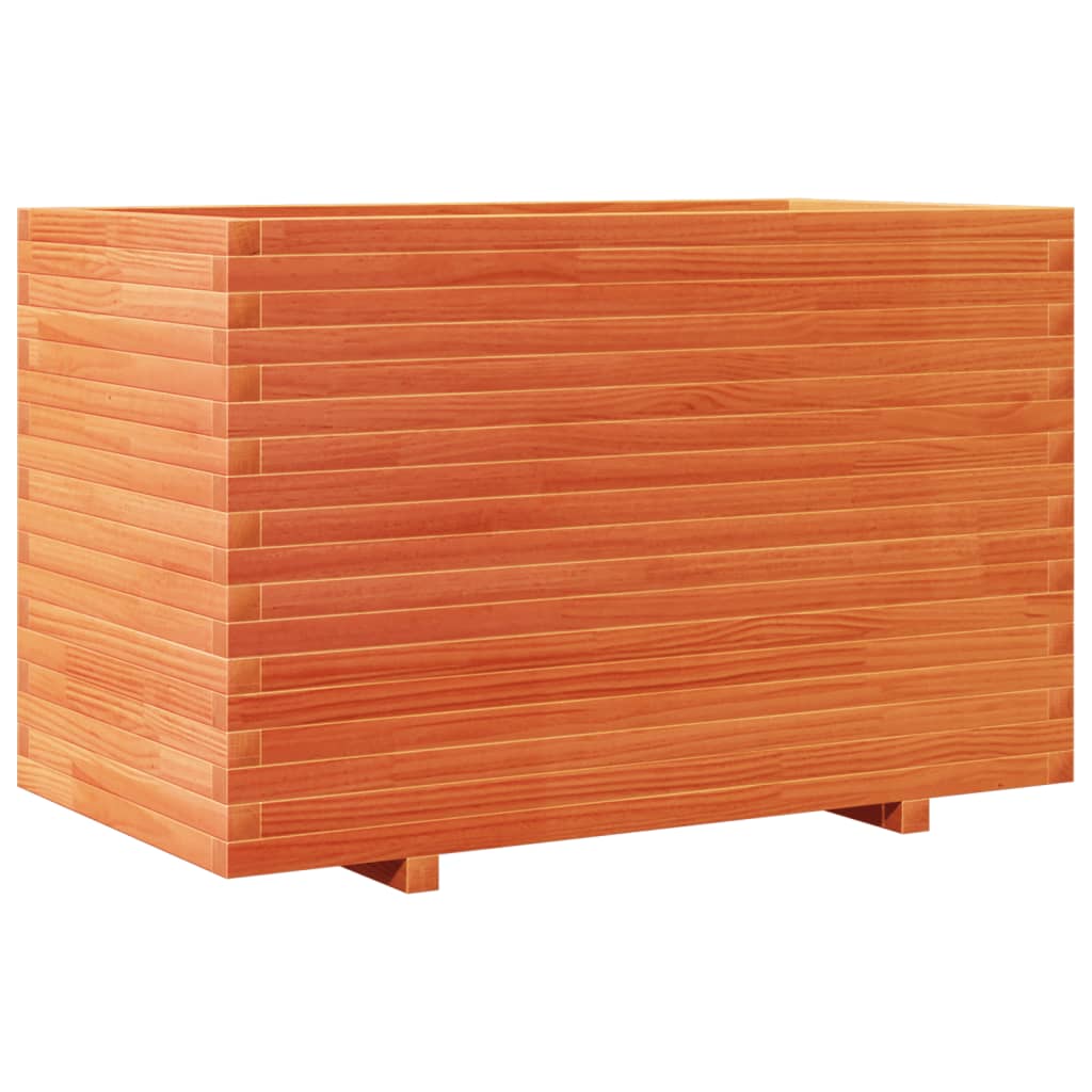 VidaXL Pflanzgefäß 110 x 60 x 72 cm, massives Kiefernholz, braun gewaschen