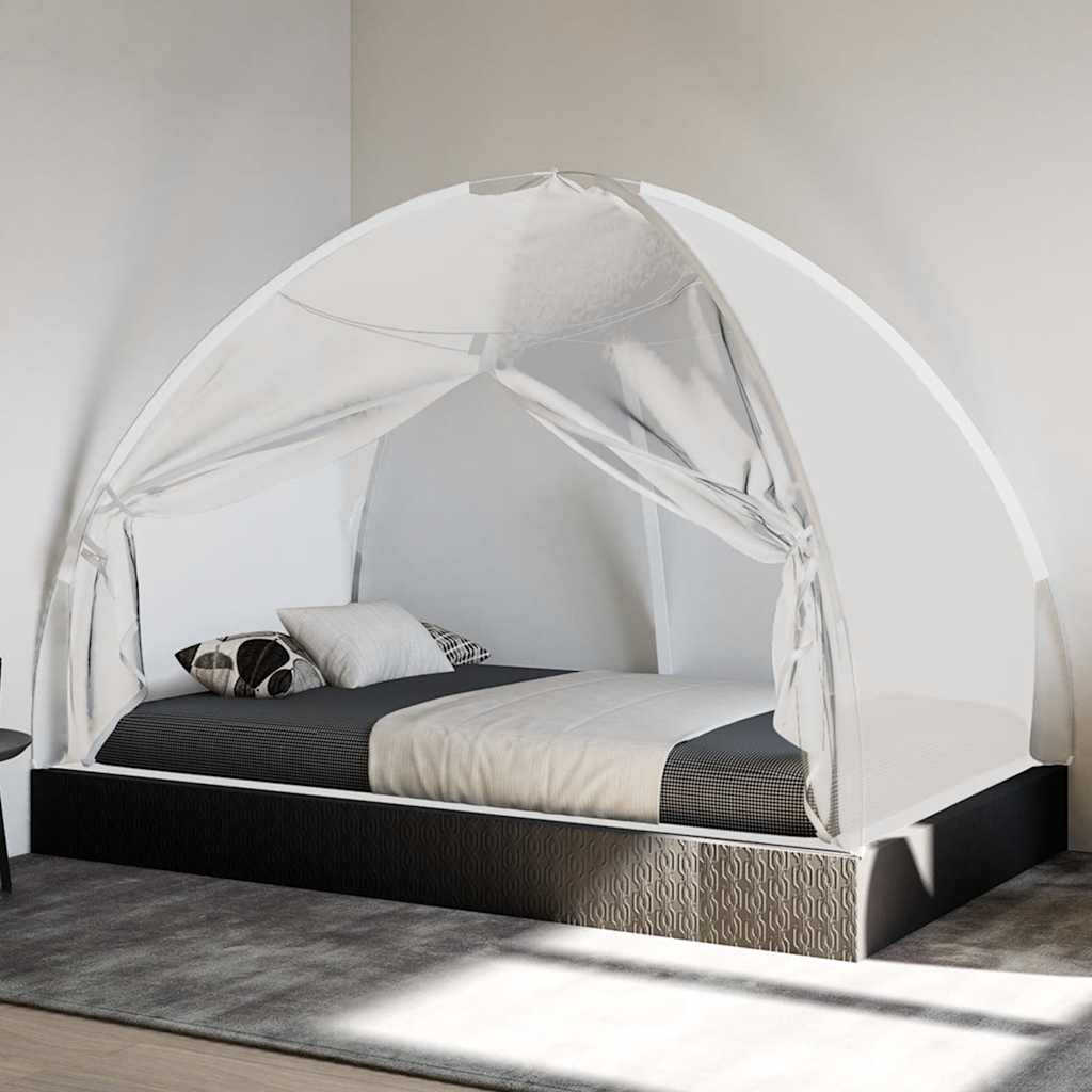 Vidaxx Moskitonetz mit Türen Mongolei 220 Mesh 200x120x130 cm weiß