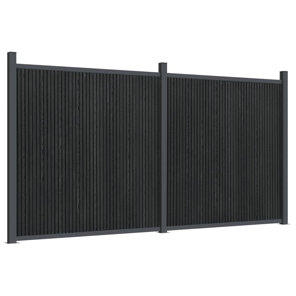 VidaXL Zaunelement 353x186 cm HKC grau