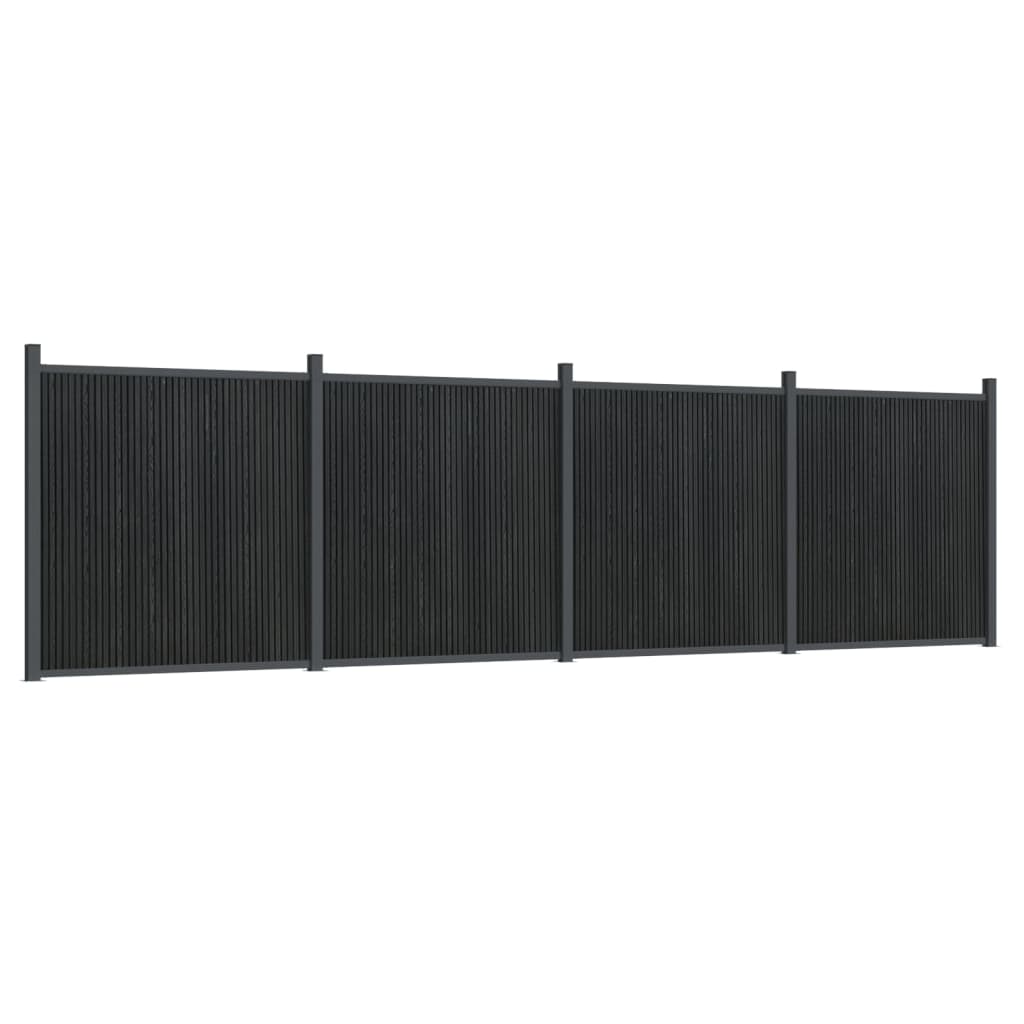 VidaXL Zaunelement 699 x 186 cm HKC grau