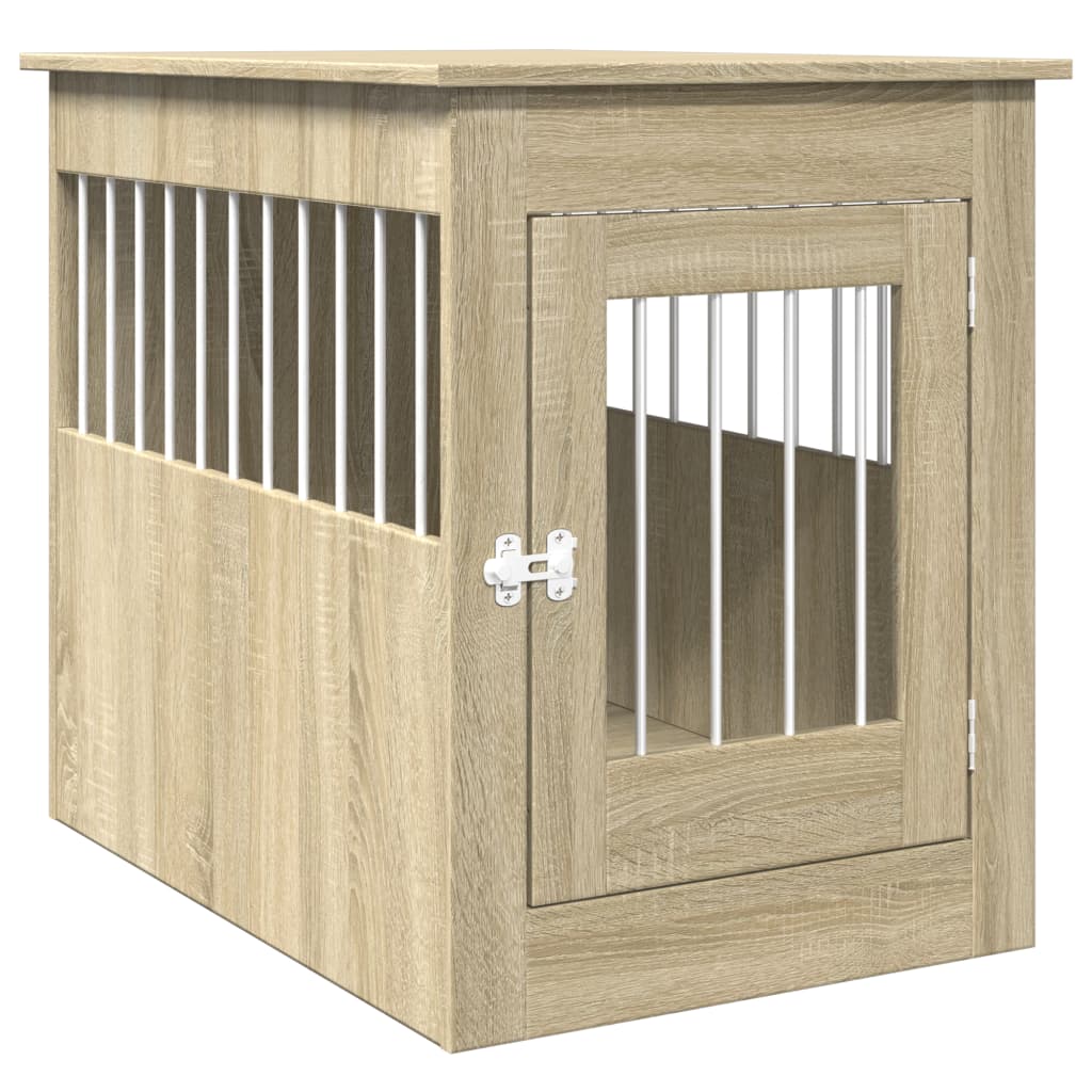 Vidaxl Hundebox 55 x 80 x 68 cm, Holzwerkstoff Sonoma-Eiche farbig