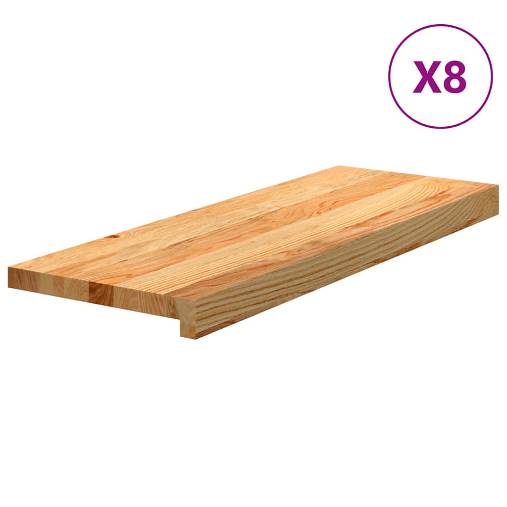 Vidaxx Treppenstufen 8 Stk. 70x25x2 cm Eiche massiv hellbraun
