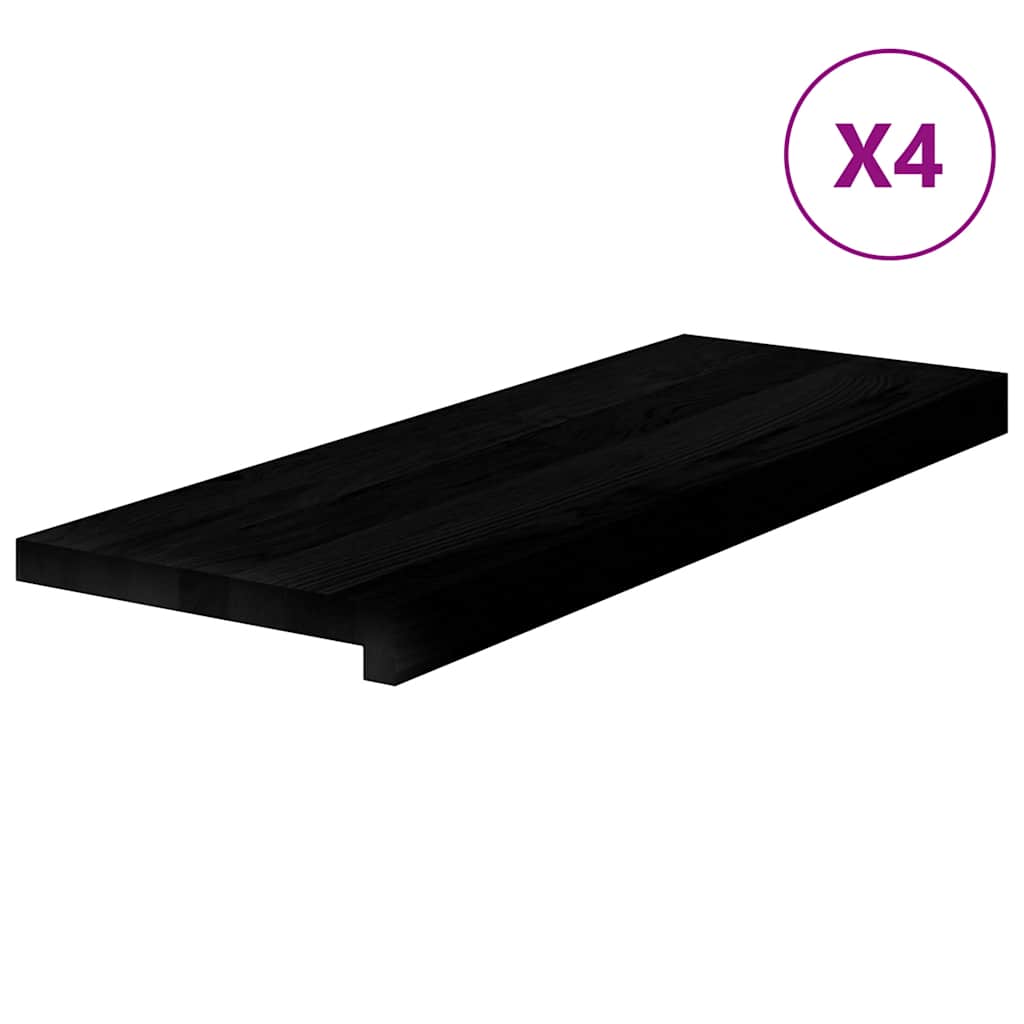 Vidaxx Treppenstufen 4 Stück 70x30x2 cm massive Eiche dunkelbraun