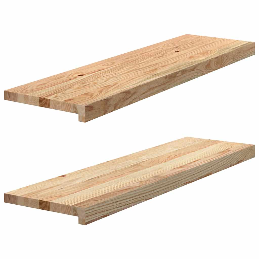 Vidaxx Treppenstufen 2 Stk. 90x25x2 cm unbehandelte massive Eiche