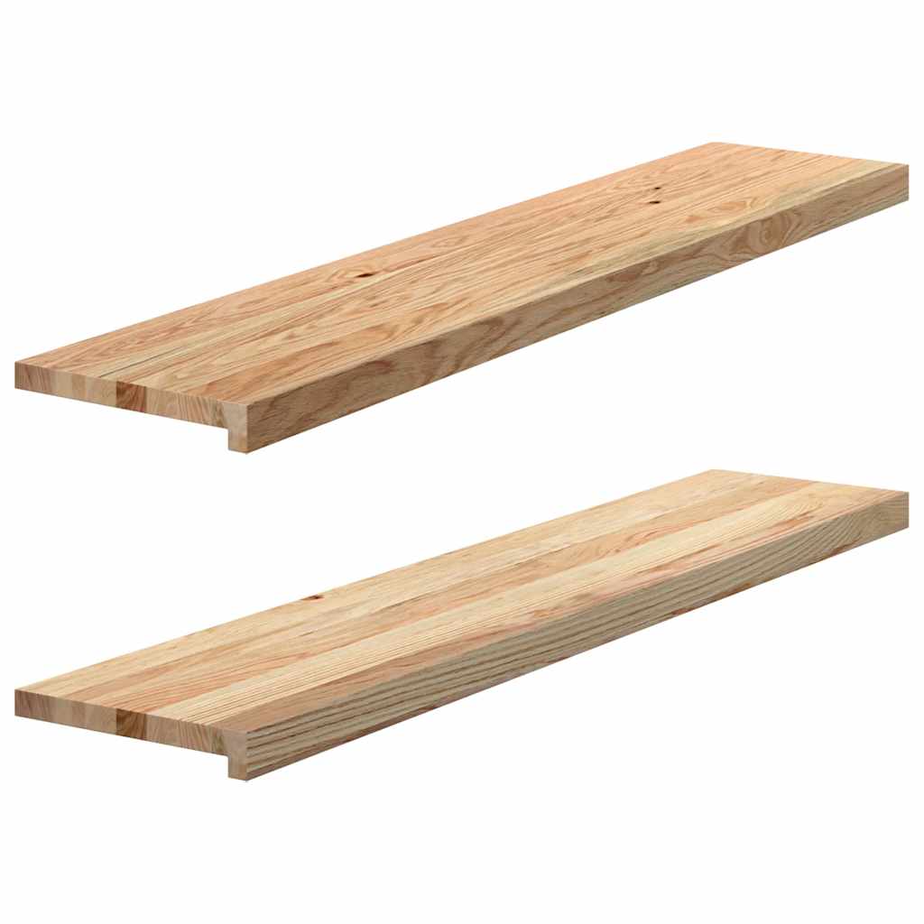 Vidaxx Treppenstufen 2 Stk. 120x25x2 cm unbehandelte massive Eiche