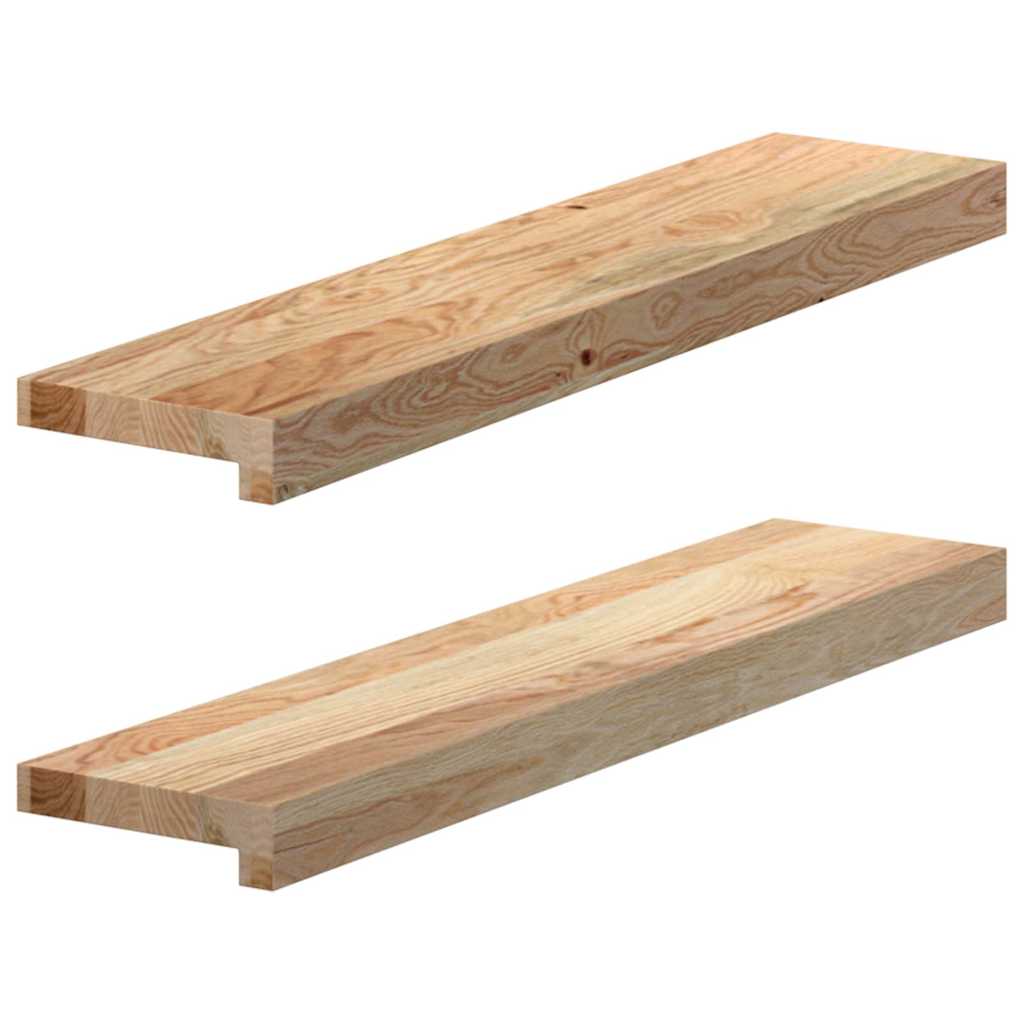 Vidaxx Fensterbänke 2 Stück unbehandelt 70x15x2 cm massive Eiche