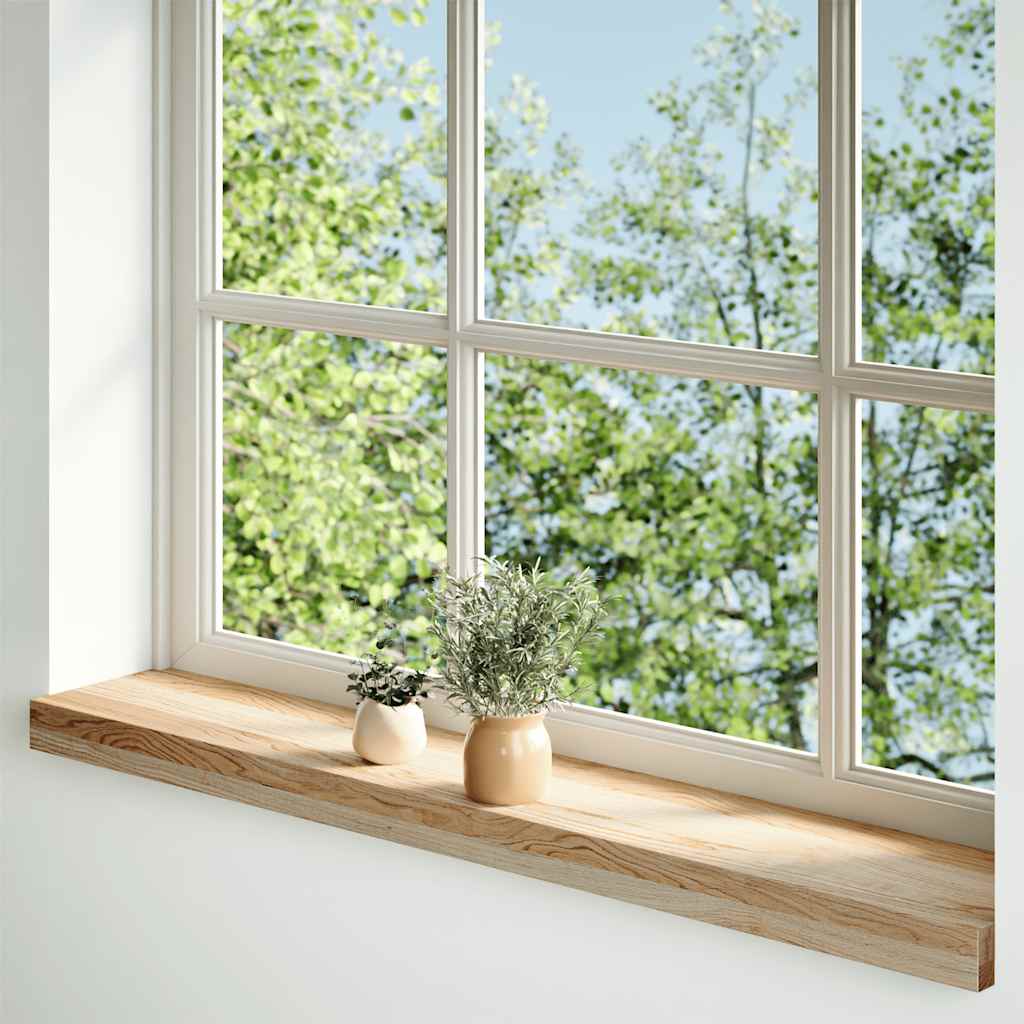 Vidaxx Fensterbänke 2 Stück unbehandelt 70x15x2 cm massive Eiche