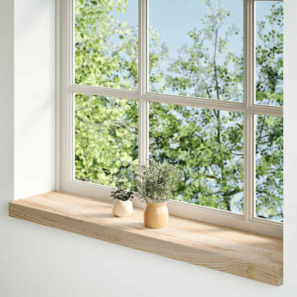Vidaxx Fensterbänke 2 Stück unbehandelt 70x20x2 cm massive Eiche