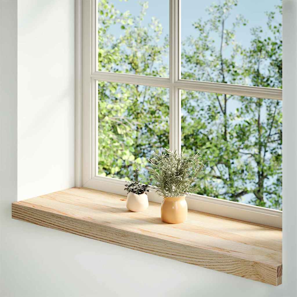 Vidaxx Fensterbänke 2 Stück unbehandelt 90x30x2 cm massive Eiche