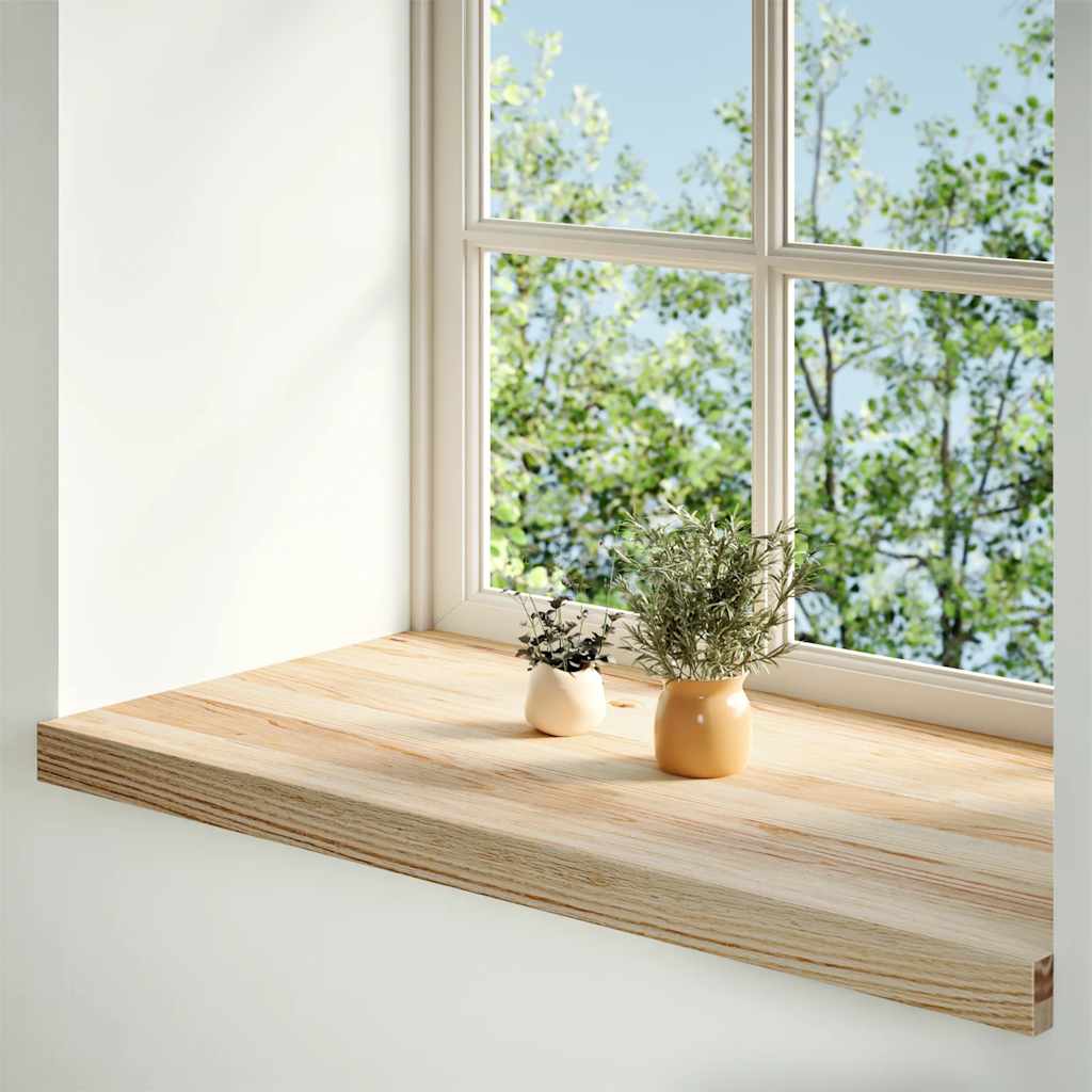 Vidaxx Fensterbänke 2 Stück unbehandelt 80x40x2 cm massive Eiche