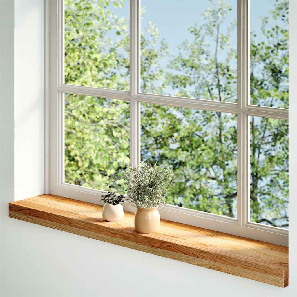 Vidaxx Fensterbänke 2 Stk. 90x15x2 cm Eiche massiv hellbraun