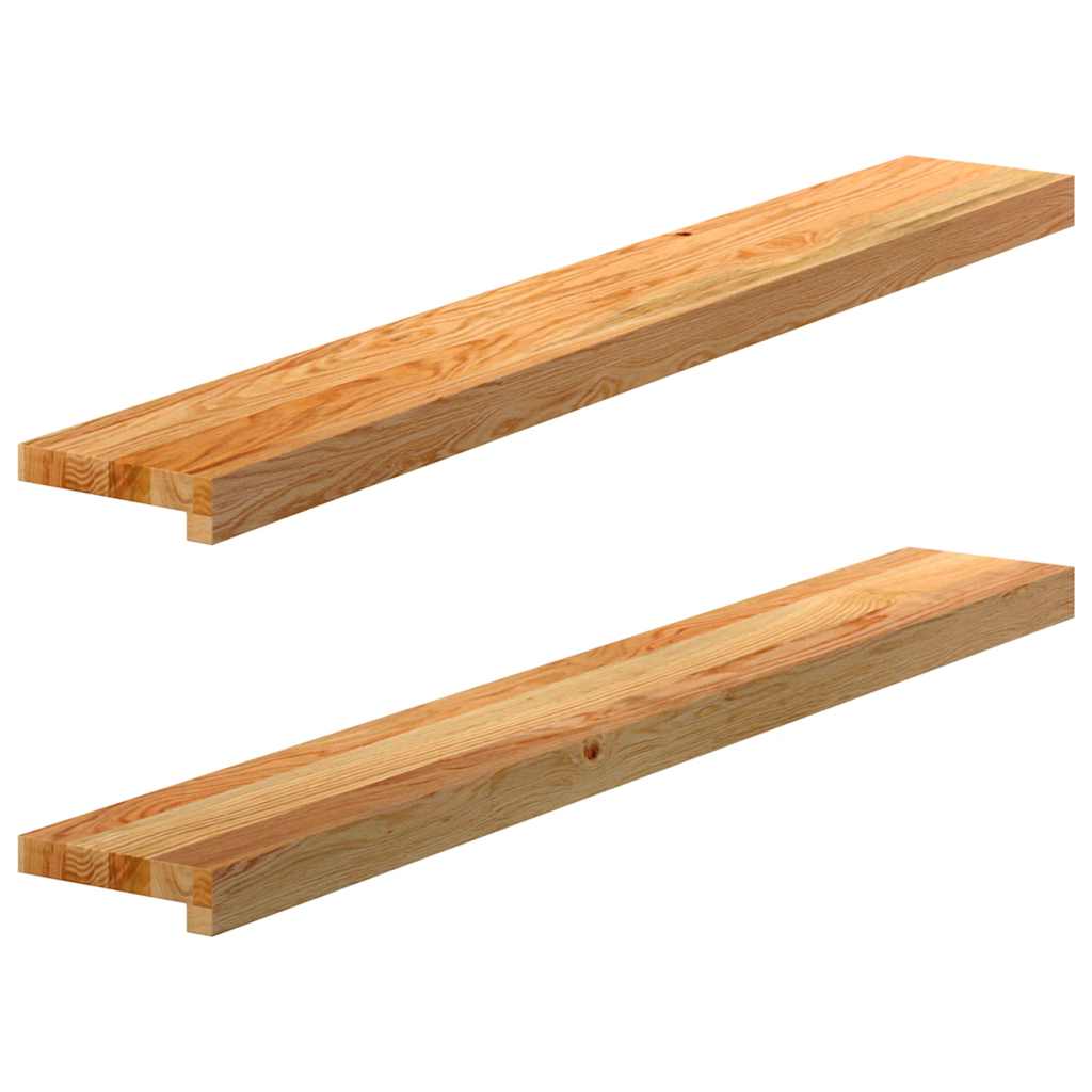 Vidaxx Fensterbänke 2 Stk. 110x15x2 cm Eiche massiv hellbraun