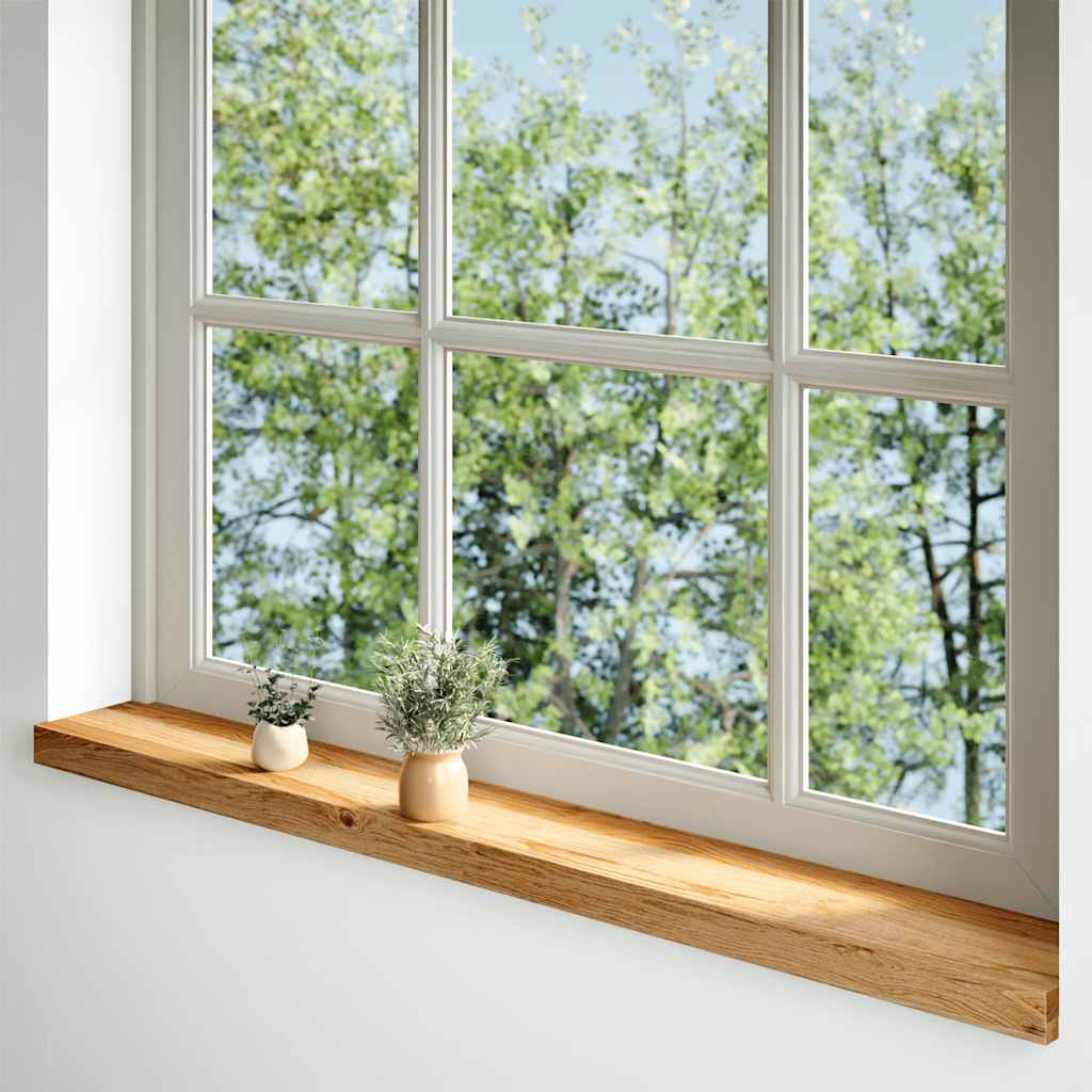 Vidaxx Fensterbänke 2 Stk. 110x15x2 cm Eiche massiv hellbraun