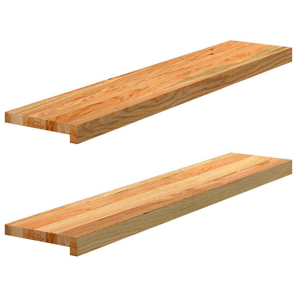 Vidaxx Fensterbänke 2 Stk. 100x20x2 cm Eiche massiv hellbraun