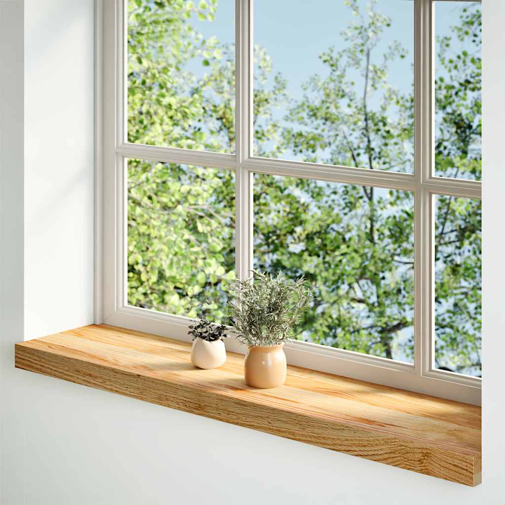 Vidaxx Fensterbänke 2 Stk. 100x20x2 cm Eiche massiv hellbraun