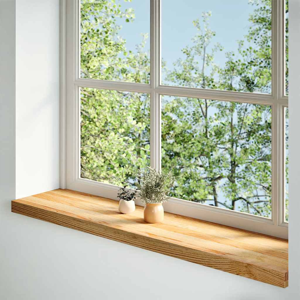 Vidaxx Fensterbänke 2 Stk. 100x25x2 cm Eiche massiv hellbraun