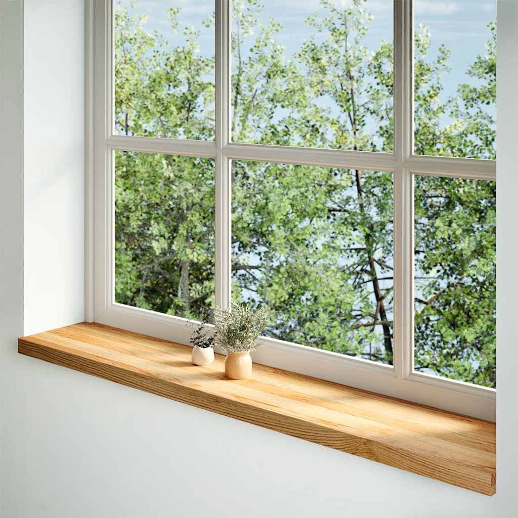 Vidaxx Fensterbänke 2 Stk. 140x25x2 cm Eiche massiv hellbraun