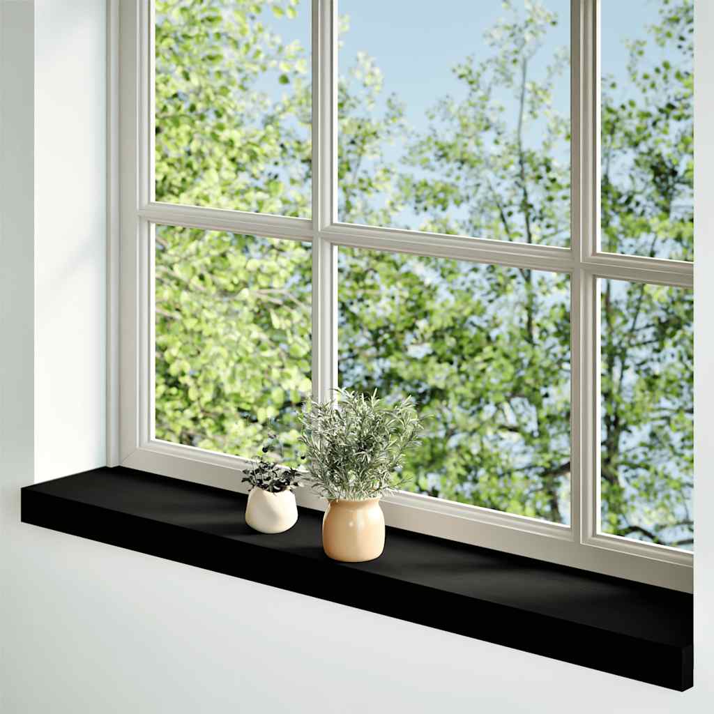 Vidaxx Fensterbänke 2 Stk. 90x15x2 cm Eiche massiv dunkelbraun