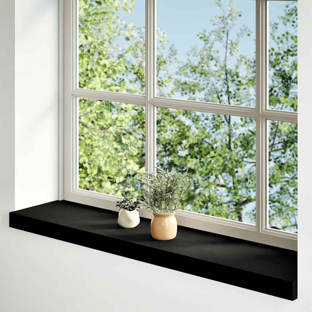 Vidaxx Fensterbänke 2 Stk. 90x20x2 cm Eiche massiv dunkelbraun