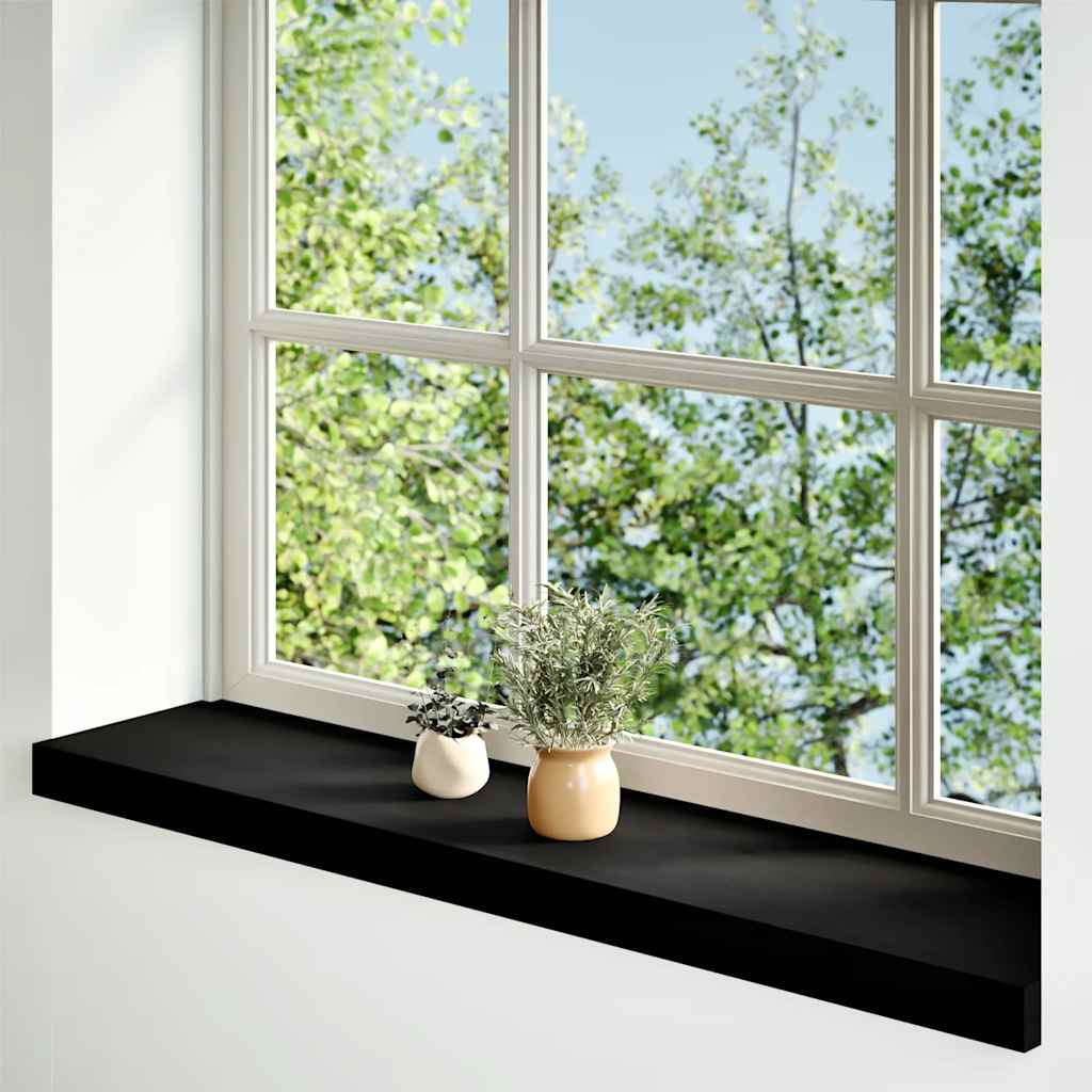 Vidaxx Fensterbänke 2 Stk. 100x20x2 cm Eiche massiv dunkelbraun