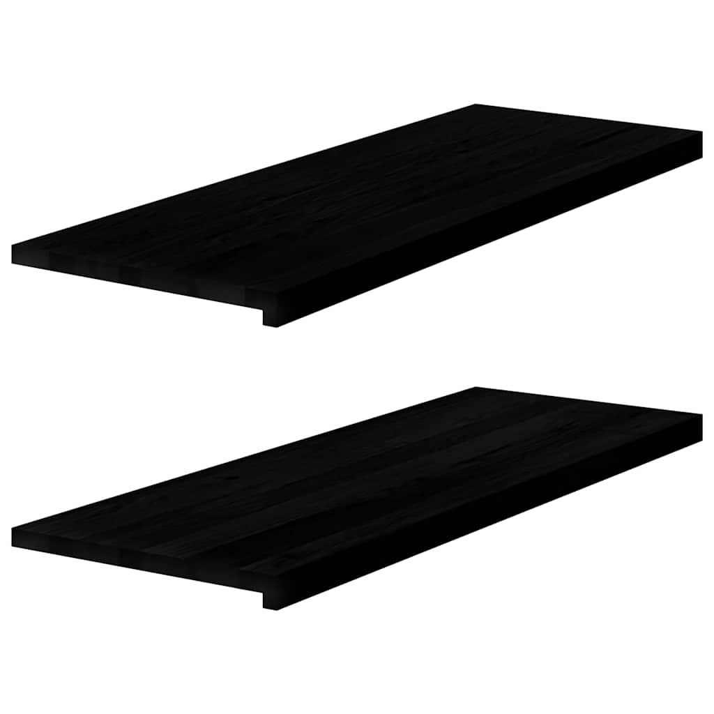 Vidaxx Fensterbänke 2 Stk. 110x40x2 cm Eiche massiv dunkelbraun
