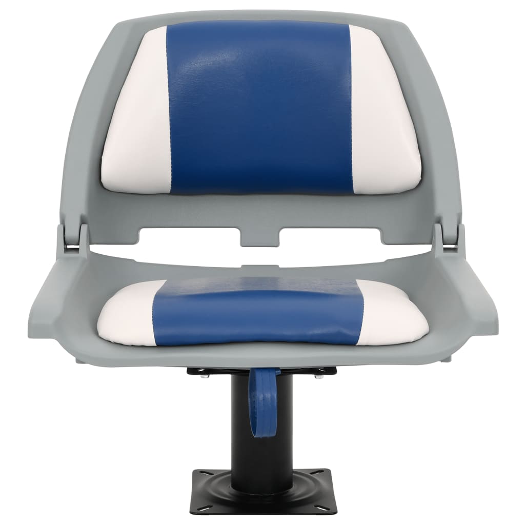 VidaXL 2-teiliges Bootsstuhl-Set klappbar 48x51x41 cm blau und weiß
