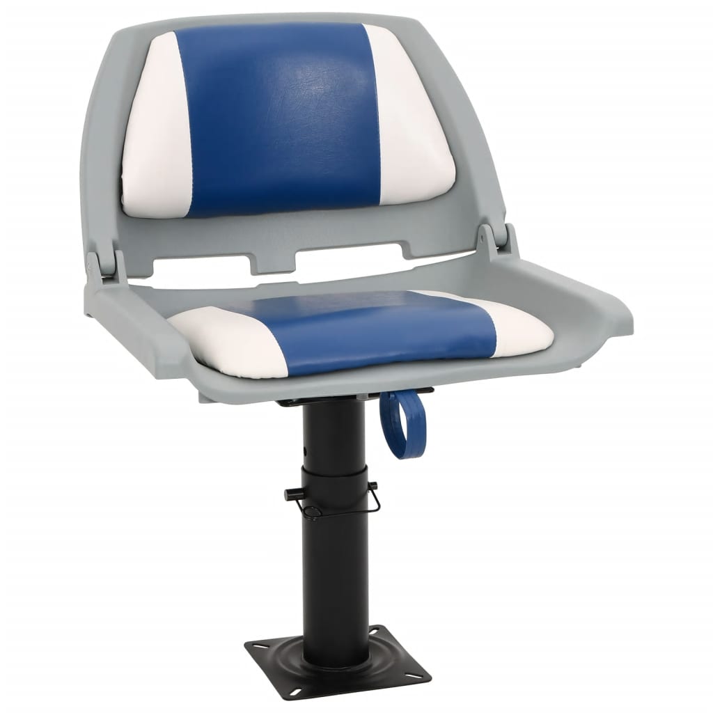 VidaXL 2-teiliges Bootsstuhl-Set klappbar 48x51x41 cm blau und weiß