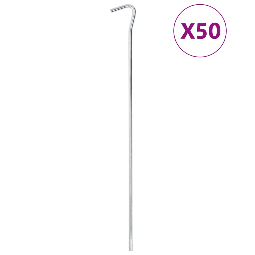Vidaxl Zeltheringe 50 Stück ø5 mm 30 cm verzinkter Stahl