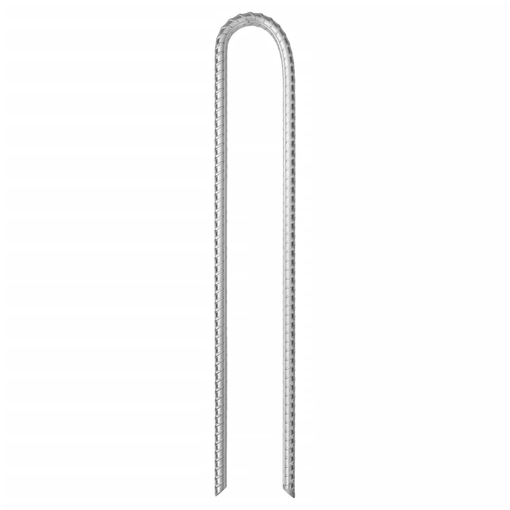Vidaxl Zeltheringe 12 Stück U-förmig ø10 mm 37 cm verzinkter Stahl