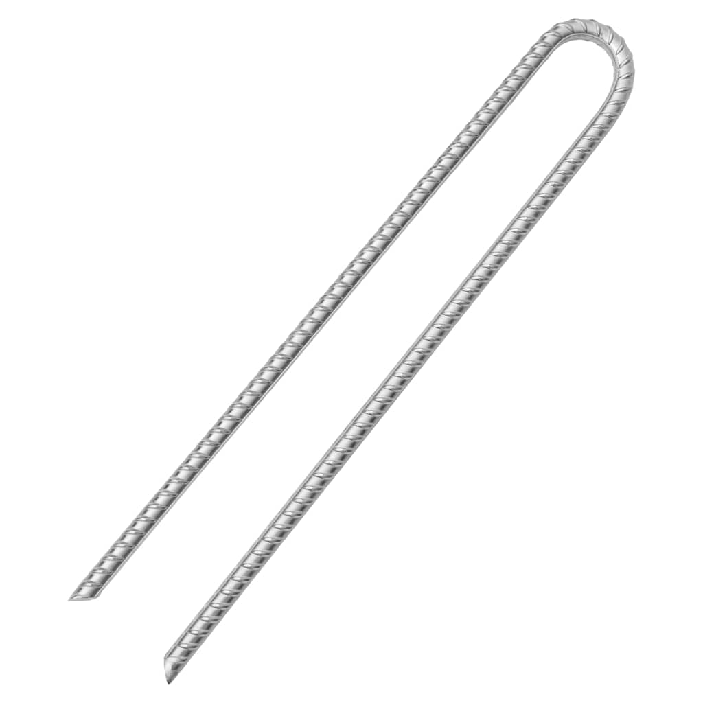 Vidaxl Zeltheringe 12 Stück U-förmig ø12 mm 41,5 cm verzinkter Stahl